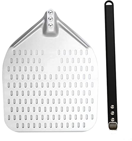 Leisurealeaneag Pelle à pizza professionnelle en aluminium 14 en 40 cm avec poignée anodisée