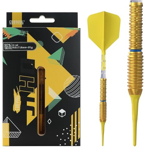 CUESOUL JIHO S1-S8 18g/19g/20g/21g Dart-Set mit weicher Spitze,90% Wolfram und vereinheitlichendem ROST T19 Flight