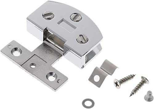 Verchromtes Glastürscharnier, Schranktürklemme, Möbelbeschläge, wird häufig for Glastüren, Weinschränke usw. verwendet. - 58 mm (Size : 58 mm)