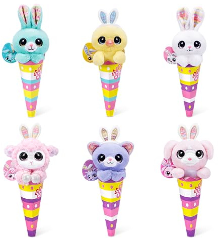 Coco Cones Easter Plush Toys by ZURU Adorable Cuddly Companion Nestled in a Colorful Cone, Perfect for Easter Fun and Collectible Joy (3 Pack)