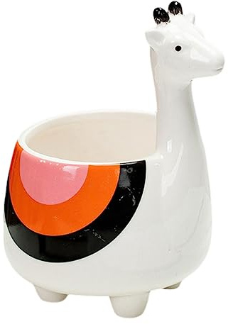 SUPVOX Pot de Fleurs en Céramique Facile à Nettoyer Blanc Forme Girafe Jardinière Décorative Présent pour Succulentes pour Amateurs de Plantes