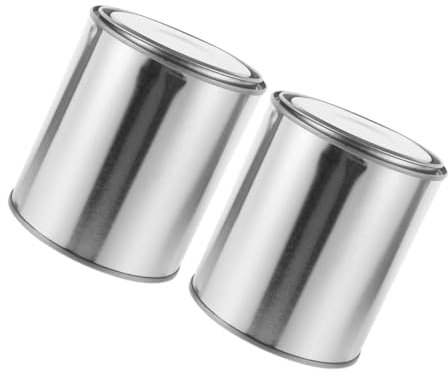 TOPBATHY 2pezzi Secchi Vuoti in Metallo Con Per Conservazione Vernici Artigianali Per Progetti Fai Da Te e Organizzazione Del Garage Contenitori Vernice Vuoti