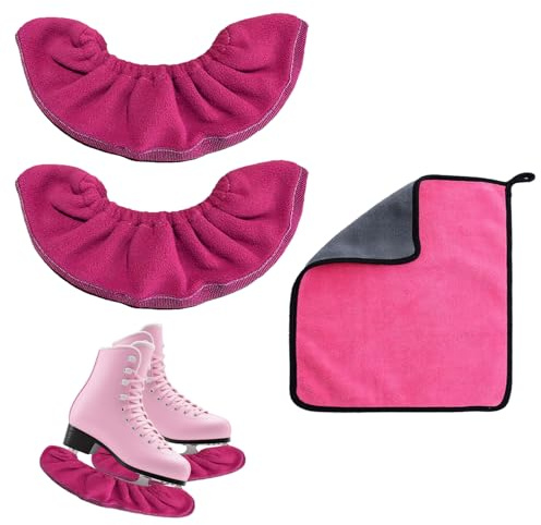 LDBKLGHJ Protège-Patins à Glace – Lot de 3 protecteurs de Lames de Patins, élastiques, Accessoires de Protection pour Chaussures de Hockey et Patins de Danse Artistique (Noir)