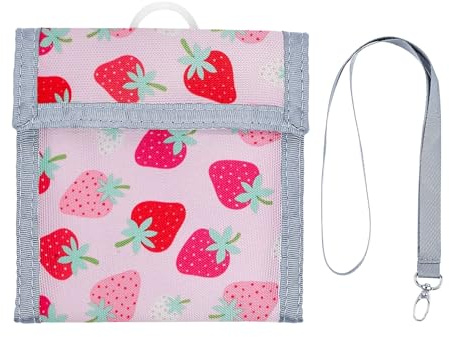 Maplerich Kids Trifold Wallet for Boys 4-12Years, Wallet with Card Holders, Perfect Children's Birthday Gift - Toddler Wallet for Boys, Trifold Wallet for Kids (strawberry)