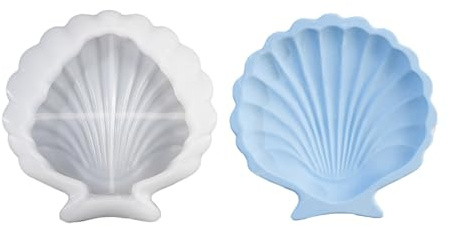 Moule élégant en silicone flexible pour plateaux de plâtre élégants en forme de coquillages