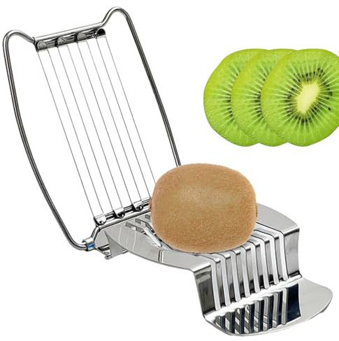 Egg Slicer - Stainless Steel Egg Slicer For Hard Boiled Eggs, Versatile Wire Slicer | Heavy Duty Egg Slicer For Soft Fruit Fruit Strawberries Kiwi Mushroom Kitchen Salad Sandwich Preparation