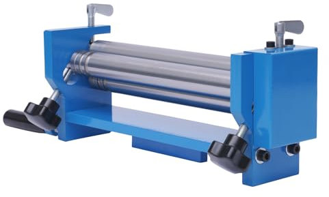 Macchina piegatrice a 3 rulli in acciaio al carbonio piegatrice manuale a rulli per decorazione architettonica, produzione di parti automobilistiche, 300 mm, 48,5 x 12,5 x 15 cm