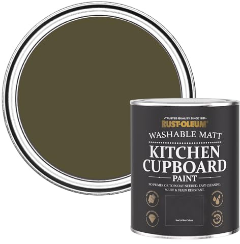 Rust-Oleum Kitchen Wood, Cupboard and Cabinet Paint in Matt Finish - Greencroft 750ml