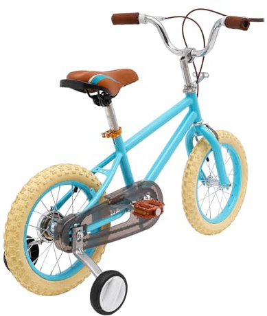 ureggvbu Kinderfahrrad ab 3 Jahre Kinderfahrrad 14 Zoll Kinderfahrräder mit Stützrädern, Stabilem Rahmen, verstellbarem Sitz, Geeignet für Fahrer von 90-110cm