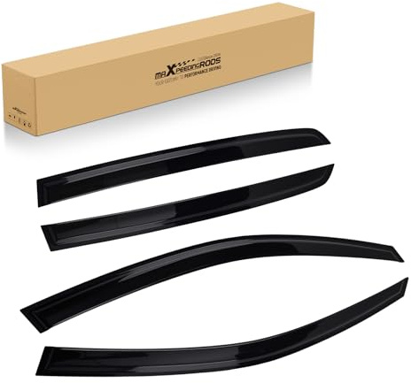 maXpeedingrods Door Wind Deflectors Guards for Golf MK6 2008-2012 5-door | 4PCS Acrylic Window Sun Visors Rain Deflectors Weathershields Black Set