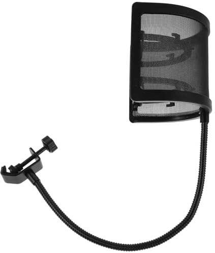 Healifty Recording Microphone Cover U Shape Metal Mesh Mic Pop Filter Windscreen Shield for Podcasting Streaming Vocal Recording