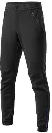 XIEHYA Fleece Fahrradhose Herbst-Winter-Radhose, Warme Fleece-Windschutzhose, Thermohose for Herren, Freizeit for Outdoor-Sportarten, Fitnesshose Winter Radhose(Black,XL)