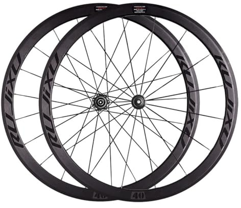 700C Racercykel Hjulset, Höjd 30/40/50mm Cykelhjulset Dubbelväggig Aluminiumlegering Fälg Framhjul Och Bakhjul 9 * 100/9 * 130mm C/V-bromsar Snabbkoppling For 8/9/10/11s Kassett(Black,30mm)