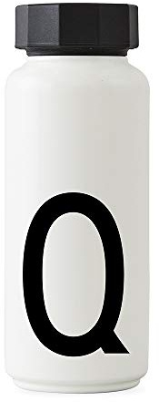 Design Letters Thermoflasche 500 Ml (A-Z) | Ideal für Trinkflasche Kinder, Trinkflasche Schule, Fahrrad & Sport | Weiß Thermoflasche | BPA/BPS Frei, Auslaufsicher & Spülmaschinenfest