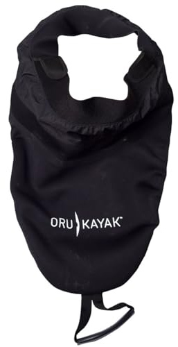 Oru Kayak Neopren Sprührock | Schutz für Kajaks, Klettverschluss Verstellbarer Neoprenbund, Coaming Tension Bungee, Kompatibel mit Oru Bay und Coast Serie, Schwarz