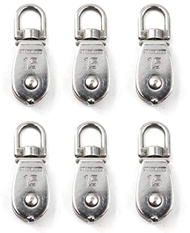 M15 Carrucola in 304 Acciaio Inox Carico: 35 kg (6 pezzi)