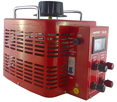 FlowerW Transformador de salida variable de 5 kVA 220 V CA con bobina de cobre Variac Toroidal Core fuente de alimentación variable 1 tipo de entrada de voltaje de una sola fase