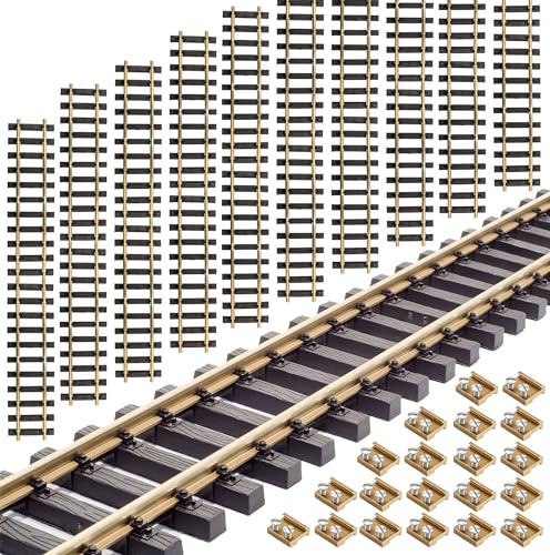 ML-Train Gleis gerade 60 cm mit Messing-Schraub-Verbinder - 10 Stück - mit Allen Spur G Gleissystemen kombinierbar