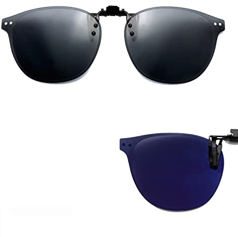 CREYESTAL Clip Occhiali Da Sole Polarizzati, Antiriflesso per un Comfort Visivo Ottimale, Abatible y Ultraligero, 100% ANTI-UV, Certificato CE