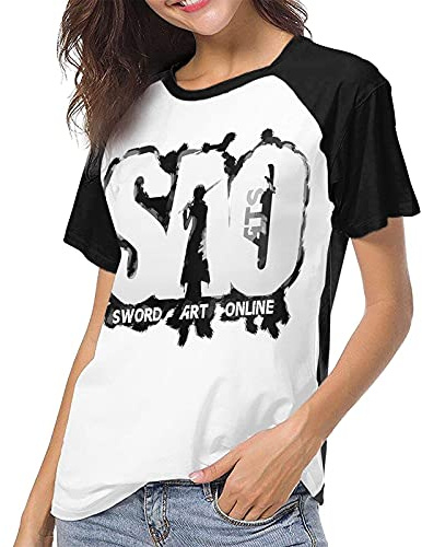 通用 Schwert Kunst Online Frauen Baseball Kurzarm