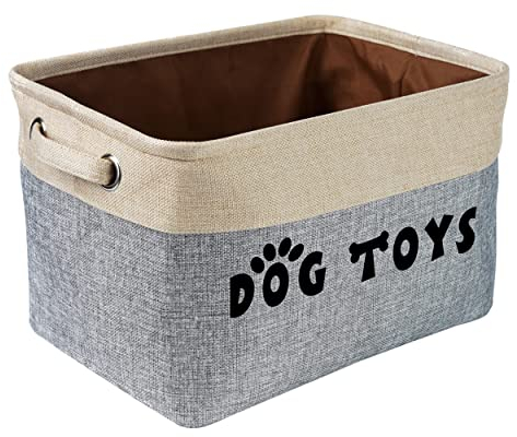 PET ARTIST Zusammenklappbarer Hundespielzeug Korb, rechteckiger Aufbewahrungsbehälter für Hundespielzeug, Hundemantel, Hundebekleidung und Zubehör