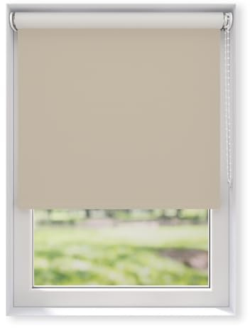 EFIXS Thermorollo White Reflex, Breiten: 43-243 cm, Höhe bis 275 cm, Hier 213 x 190 cm (BxH) Creme, Verdunklungsrollo mit Reflexionsbeschichtung, Kettenzug