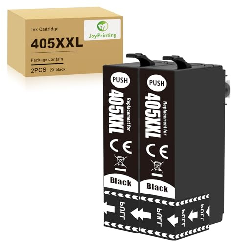 JoyPrinting 405XXL Patronen Schwarz für Epson 405 405 XXL Druckerpatronen Ersatz Multipack für Workforce WF-7310DTW WF-7830DTWF WF-7835DTWF WF-7840DTWF