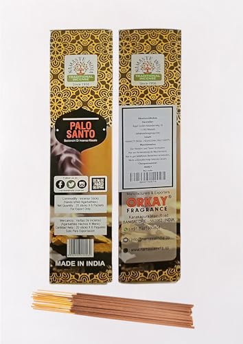Namaste India Palo Santo Räucherstäbchen 120 Stück - Hexa 6 Packungen mit je 20 Stäbchen | Premium-Qualität für Haus, Büro, Yoga, Meditation, Entspannung und Heilung
