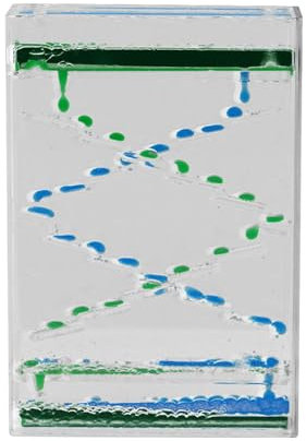 Flüssige Sanduhr – Acryl-Flüssigkeits-Bewegungs-Timer, beruhigendes Spielzeug für Kinder und Erwachsene, Wasser-Timer, Stressabbau-Schreibtischspielzeug, Schreibtisch-Dekoration