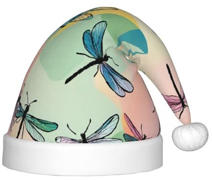 Libelle, Plüsch-Weihnachtsmannmütze, bequeme Weihnachtsmütze für Weihnachten, Partygeschenke, passend für Jugendliche