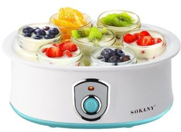 IINCOOY Yogurtiera Automatica Sette Tazze, Una Volta, Tazza Fai da Te for Yogurt di Grande capacità, Non Facile da Perdere, Portatile, Veloce e costante