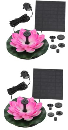 Milisten 2 Pièces fontaine solaire décor natation fontaine de jardin étang bain solar fountain panneaux solaires nénuphar e pompe à eau e plastiques techniques Colorful