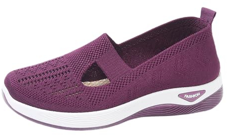 Mocasines para mujer, atlético, bailarinas ortopédicas antideslizantes, informales, zapatos de caminata, punta redonda, zapatillas de tenis sin cordones, zapatillas de moda y deporte, chic fitness