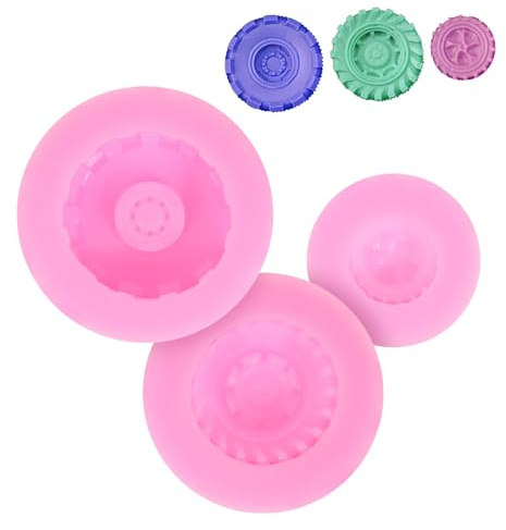 Alipis Molde Para Hornear Pasteles De Silicona Forma De Neumático 3 Piezas, Molde Diy Para Fondant, Chocolate y Manualidades, Compacto y Fácil De Usar Para Repostería y Bricolaje