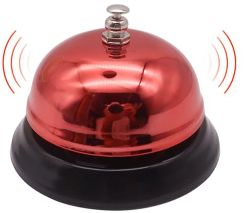 Campanello di chiamata - Campanello di servizio da tavolo per bar, portatile per reception e bancone | Ideale per uffici, hotel, ristoranti, cucine, scuole | Campanello di servizio da tavolo resistent