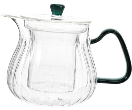 HEALEEP Teiera Borosilicato Con Infusore Per Tè Foglie Sciolte Capacità Per Cottura Su Piano Ceramico Design Elegante e Resistente Alle Alte Temperature