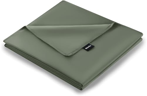 ZonLi Duvet Cover for Weighted Blanket (Blue, 48'' x 72''), Breathable Soft Duvet Cover Queen Size Removable Cooling Comforter Cover for All Season