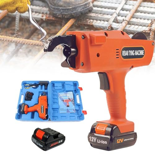 Electric Rebar Tie Gun, Automatic Reinforcing Bar Tier Tool with Pliers and Charger, for Efficient Construction and Tying