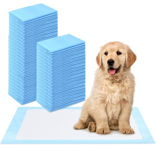 HOMIKLSA PIPI Matten für Hunde 50 Stück, 60 x 60 cm, Welpen Unterlagen | Trainingspads für Hunde und Puppy Pads, 5-lagig, saugstark und auslaufsicher, für Welpen, ältere Hunde und unterwegs