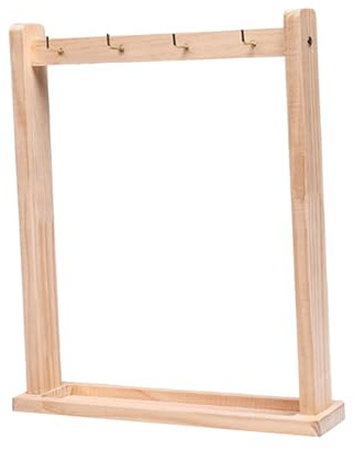 kowaku Ständer für Klangspiele, stabiler Mehrzweck-Gongständer aus, für 4 Klangspiele, für Halsketten, Schlüsselanhänger, Ohrringe, Ausstellung