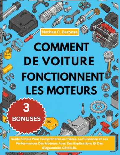 COMMENT FONCTIONNENT LES MOTEURS DE VOITURE:: Guide Simple Pour Comprendre Les Pièces, La Puissance Et Les Performances Des Moteurs Avec Des Explications Et Des Diagrammes Détaillés