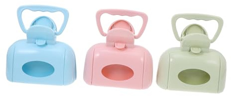 HOODANCOS 3 pièces Ramasse-crottes Chien Portable Plastique Ouverture Nettoyage Extérieur Ramasse Déchets Animaux Compagnie