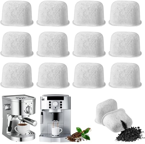 WGIDSKKI Lot de 12 filtres à café compatibles avec machine à café Ninja De Longhi - Filtre à eau pour machines à café et machines à expresso - Filtre à eau de qualité supérieure pour améliorer le goût