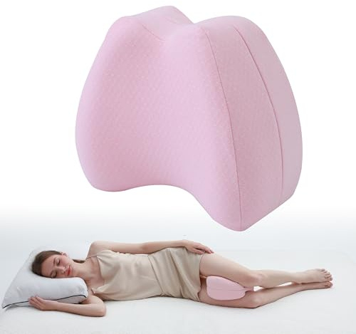 WORKKOOL Ergonomisches Kniekissen gegen Schmerzen - Orthopädisches Beinkissen für Beine, Hüfte & Rücken(Pink)