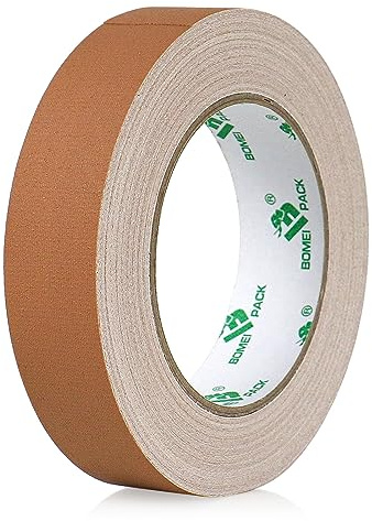 BOMEI PACK 1 Roll Brown Matte Cloth Gaffer Tape Non Reflective Duct Tape 24mm x 27m for Entertainment Theater Studio Photography Masking DIY Craft Shaping Ducts Fixing Repairing