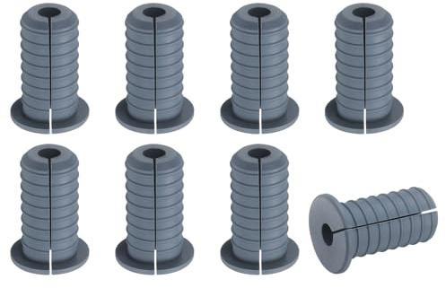 QUARKZMAN 8Pcs Passacavi Da Parete 3/4 Di Pollice 19mm Silicone Antiscivolo Passacavi Per Cavi Kit Di Instradamento Cavi Ethernet Passacavi Attraverso La Parete Colore Grigio