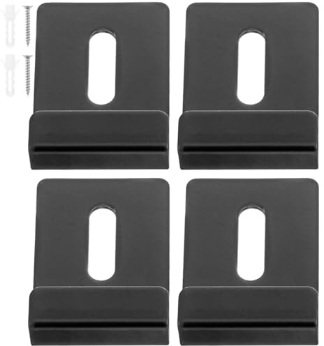 Zerodeko Ganci da Parete per Specchio senza Cornice in Acciaio Inox 304, Set da 4 Canale Largo, Supporto Robusto per Montaggio a Muro in Camera da Letto e Ingresso