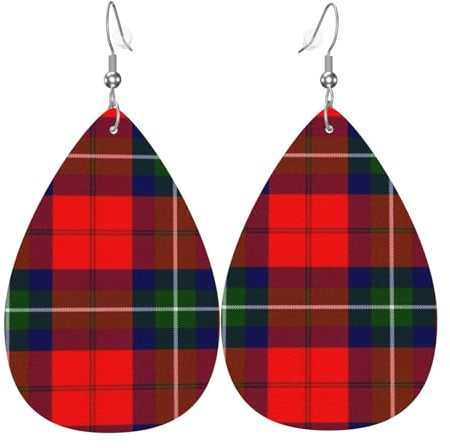Orecchini Da Donna Pelle Sintetica Clan Ruthven Tartan Jewelry Orecchini In Pelle A Forma Di Lacrima Design Di Fascia Alta Per Adatti Per L'Uso Quotidiano Every Outfit