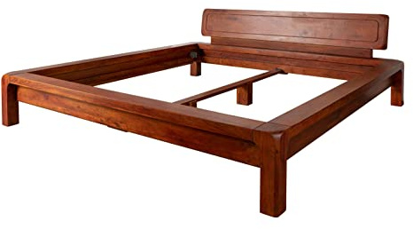 MASSIVMOEBEL24.DE | Bett Akazie 140x200x80 Honig lackiert Bueno #023