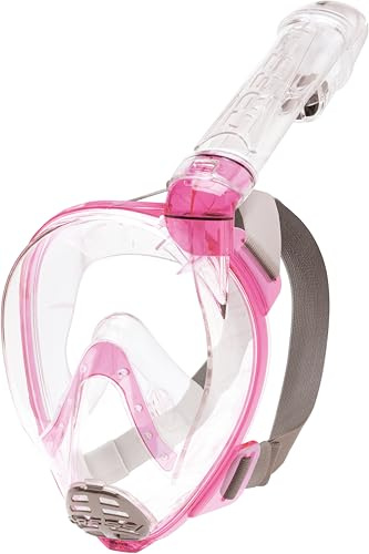 Cressi Unisex-Youth Baron Full Face Mask Integralmaske Large Vision Schnorcheln mit Atemschutzschlauch